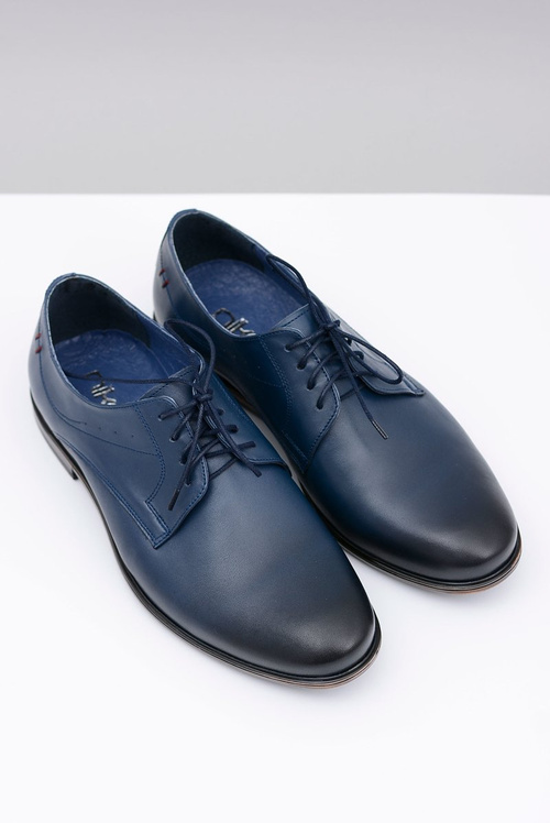 Navy Navy Leather Pánske topánky James
