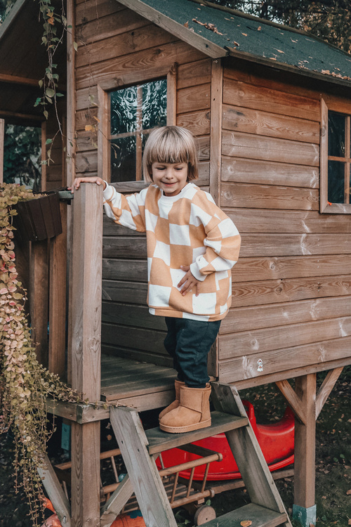 Izolované topánky pre deti snehové topánky khaki gooby