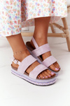 Semišové sandále na platforme Olimpia Purple Platform