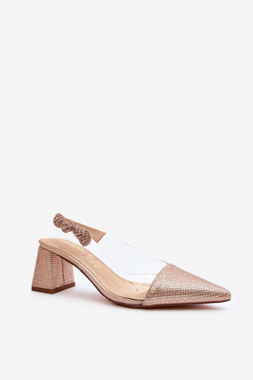 Elegantní lodičky se špičkou D&A MR91292-1 Šampaňské