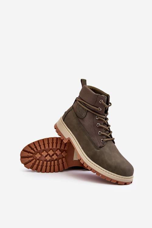 Pánské Trapery Memory Foam Botky Big Star KK174205 Khaki