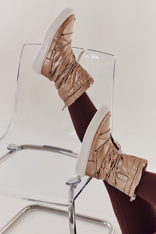 Ženské izolované snehové topánky Veľká hviezda KK274194 Beige