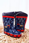 Detský gumový galoshes Navy Blue Uttris rýpadlo