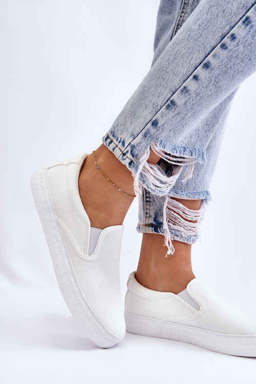 Dámské tenisky Slip-On Big Star LL274389 Bílé