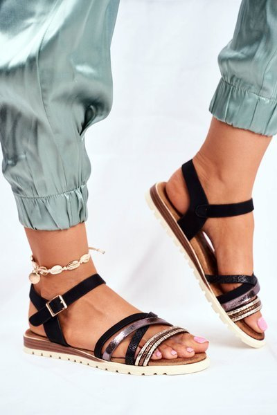 Dámské Sandály ploché černé Replay