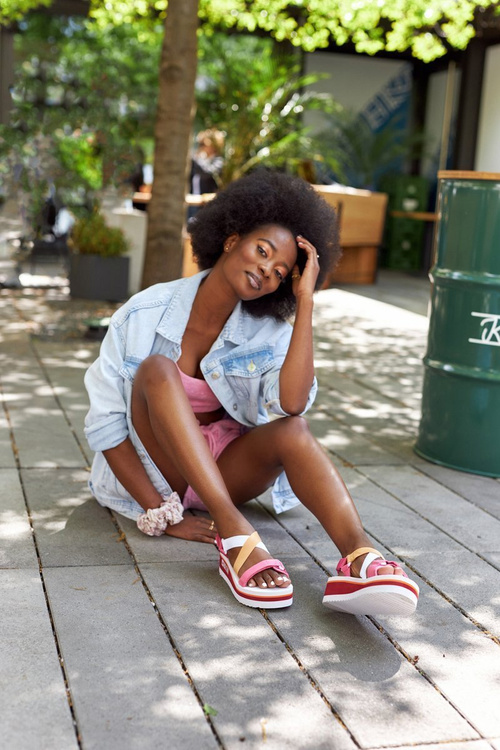 Pěnové Sandály Na Klínu Big Star HH274A083 Růžové