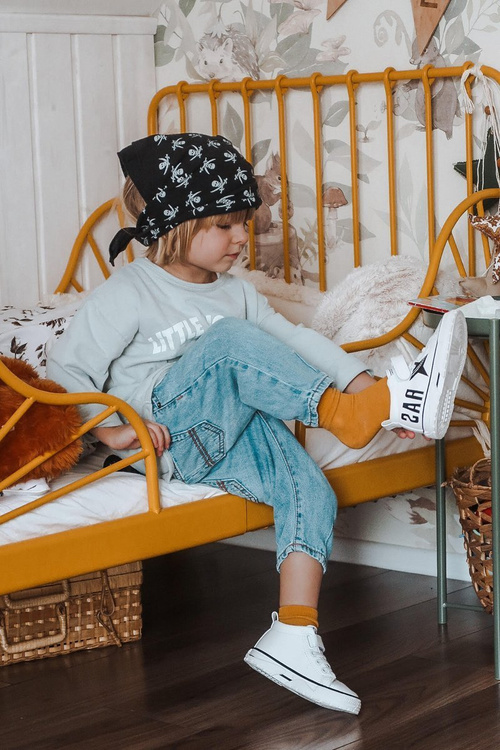 Dětské Vysoké Tenisky Se Suchým Zipem Bílé Sparky