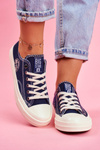Dámska veľká hviezda Navy Blue Sneakers FF274125