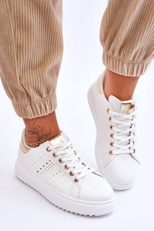 Dámská sportovní obuv bílá a zlato Be First!