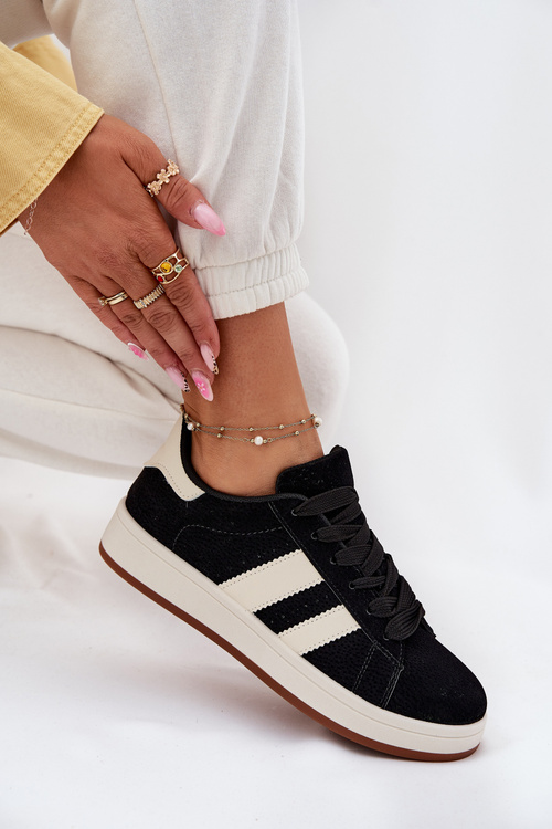 Dámské Tenisky Z Eko Semiše Černé Arlenina