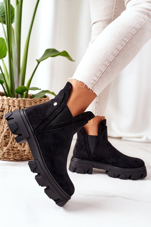 Teplé Boty Pérka Černé Good Idea