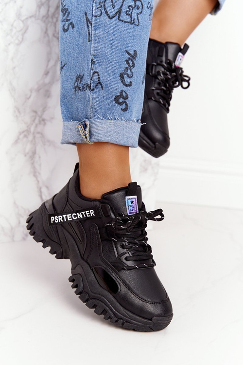 Dámské Sneakersy Na Masivní Podrážce Černé Laugh