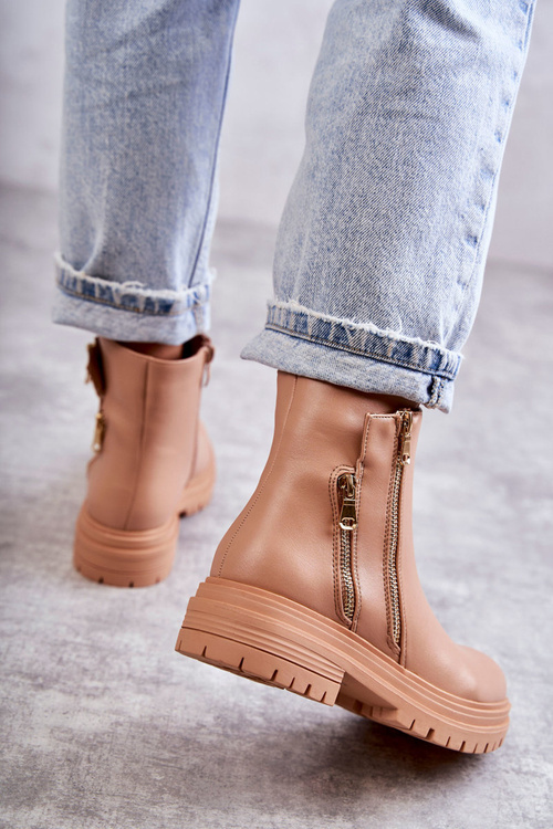 Dámske kožené kožené topánky na béžovej bénii Navarra