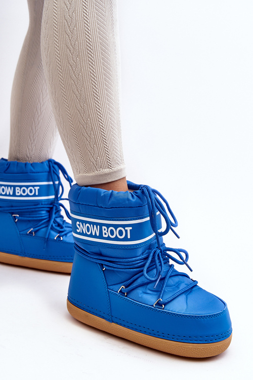 Dámske zviazané modré snehové topánky sóia