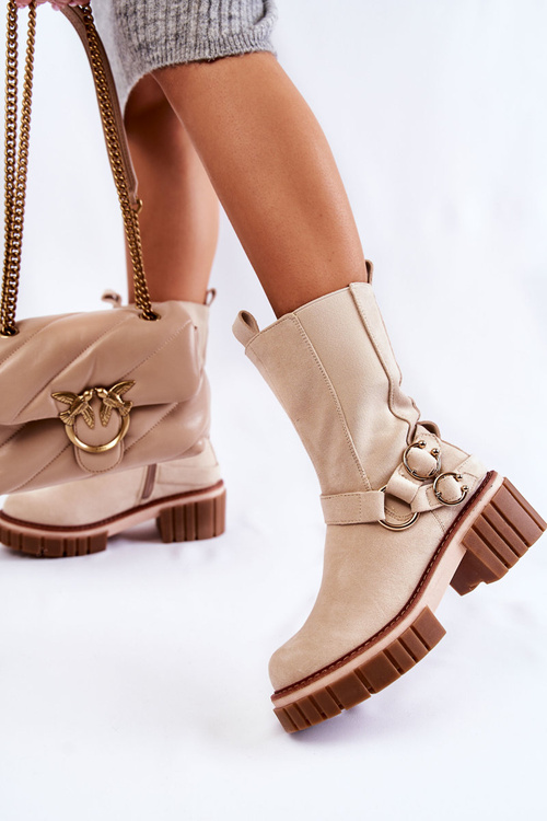 Ženské semišné izolované topánky Brinnon Beige