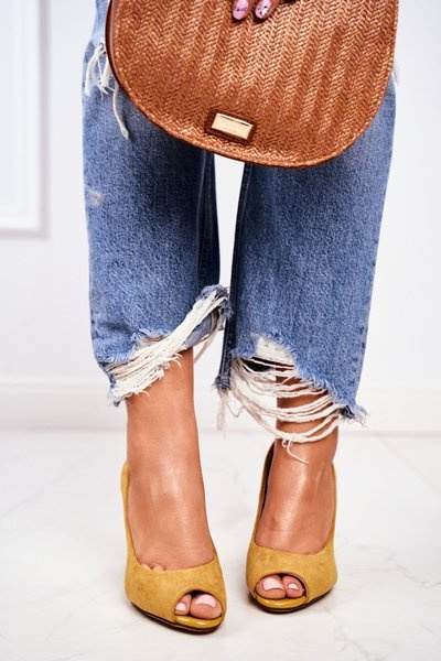 Semišové Lodičky Sergio Leone PB135 Žluté