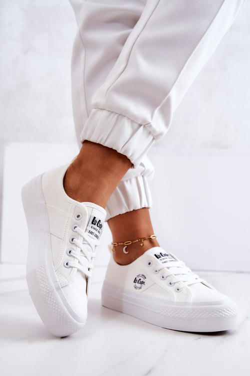 Tenisky na bielej platforme Lee Cooper LCW-22-31-0837L