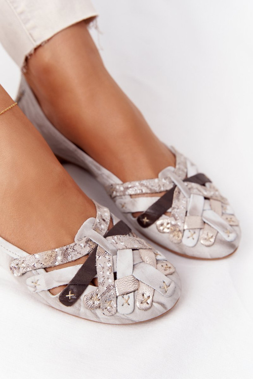 Dámske kožené baleríny Maciejka 01358-44 Dirty Beige