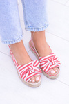 Červené dámske sandále Espadrilles Buni Bows