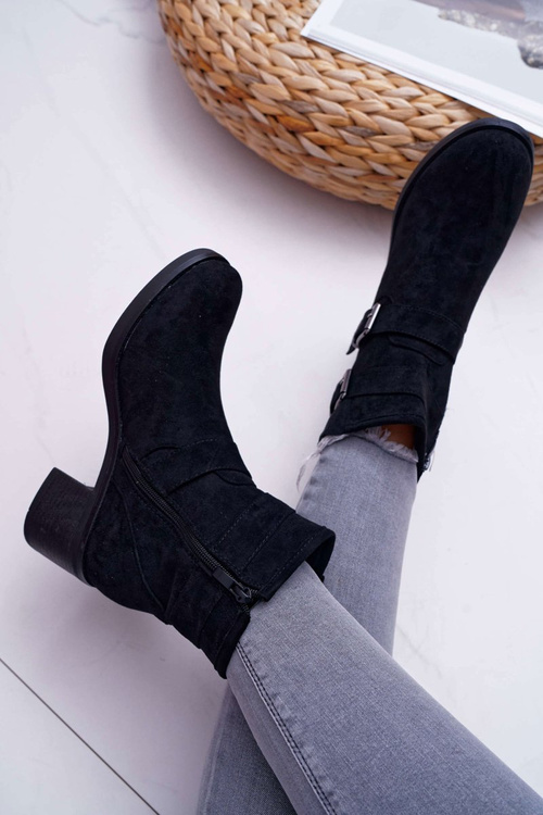 Dámské Kotníkové Boty Semišové černé Fagret