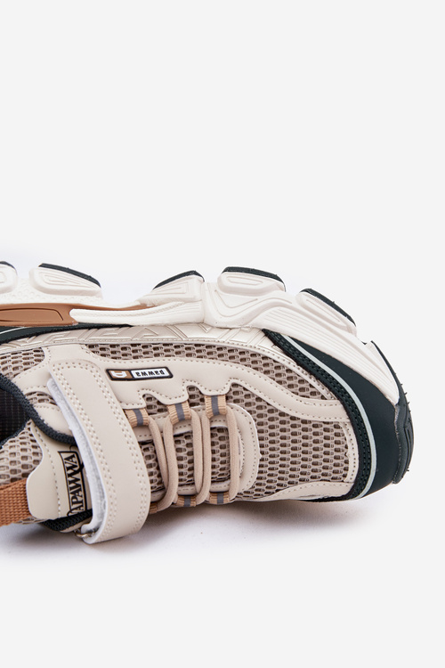 Tenisky Sportovní Boty Dětské Na Suchý Zip Béžové Ronivelle