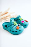 Dětské pěnové pantofle Crocs Turquoise Sailor