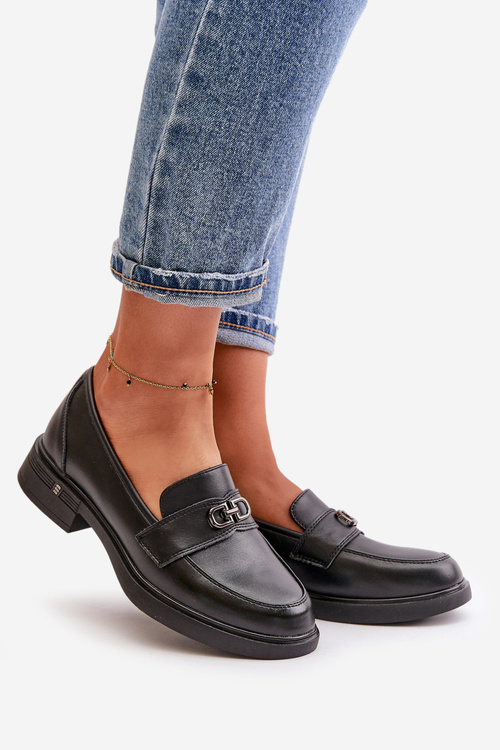 Dámske Mokasíny Z Prírodnej Kože Čierne Vinceza 58409