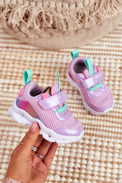 Dětská Sportovni Obuv Zářící Fialové ABCKIDS B011105220