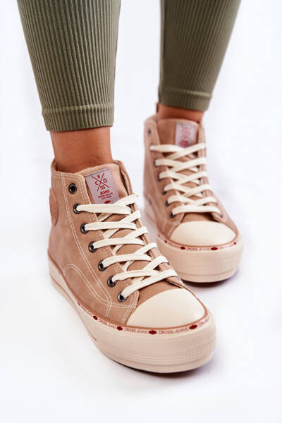 Vysoko izolované tenisky pre dámske džínsy KK2R4045C Beige