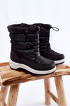 Detské snehové topánky na veľkej hviezde KK374235 Black Slider