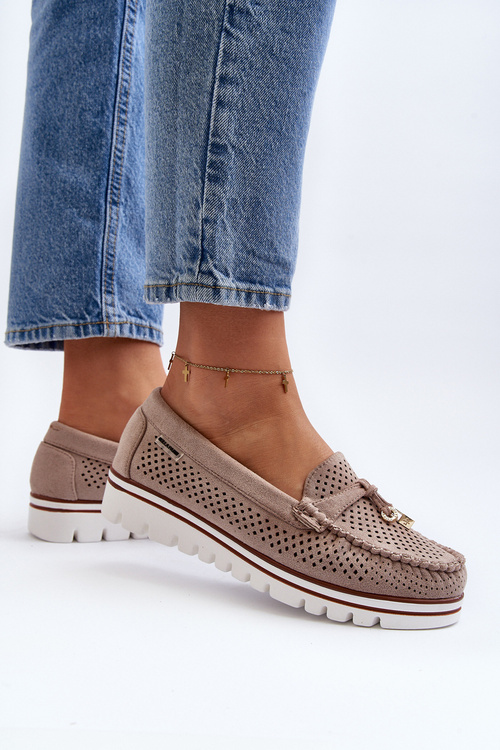 Dámske modré vyrezané mokasíny Twista