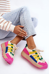 Dámske semišové športové topánky na platforme Multikolor Rohan