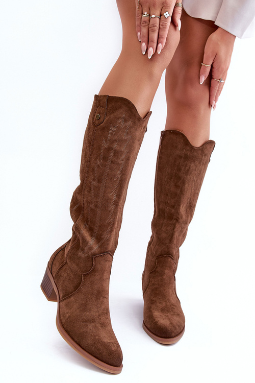 Semišové topánky s nízkym hnedým Lunahom