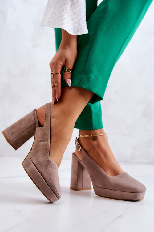 Maciejka Suede Pumps 05441-10 béžová