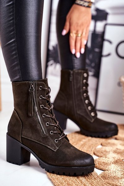 Ženské topánky na poštovom izolácii Khaki Vimen