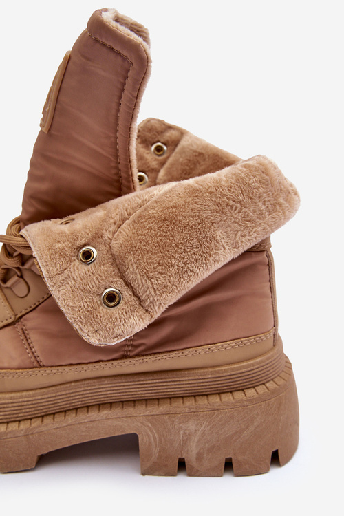 Dámske topánky Izolované topánky na plošine a ploché podpätky Big Star MM274340 Beige