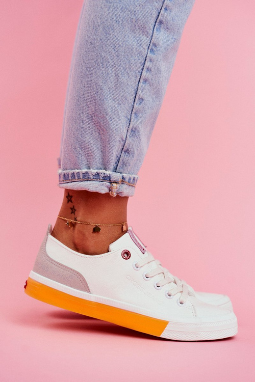 Dámské Tenisky Cross Jeans Bílo Oranžové FF2R4043C