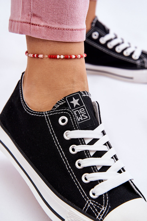 Dámské klasické tenisky černé a bílé Ecoma