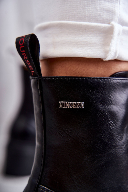 Dámské teplé kozačky na vysokém podpatku Černe Grethe