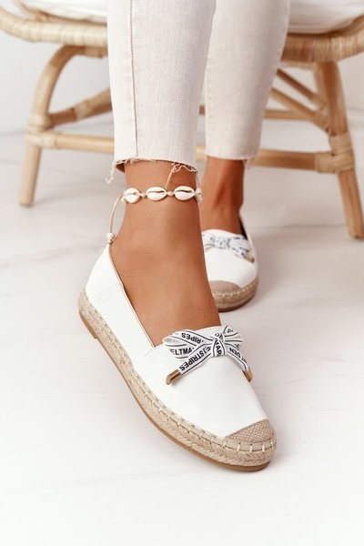 Espadrilky Na Slaměné Podrážce S.Barski Bílé