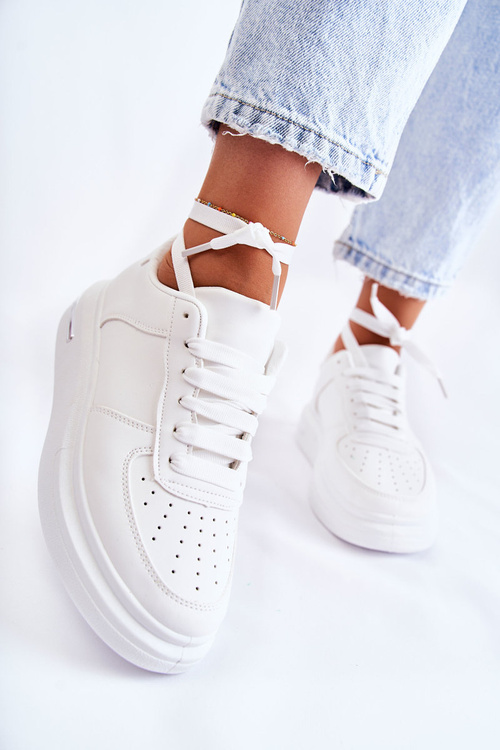 Klasické kožené športové topánky biele Jennys