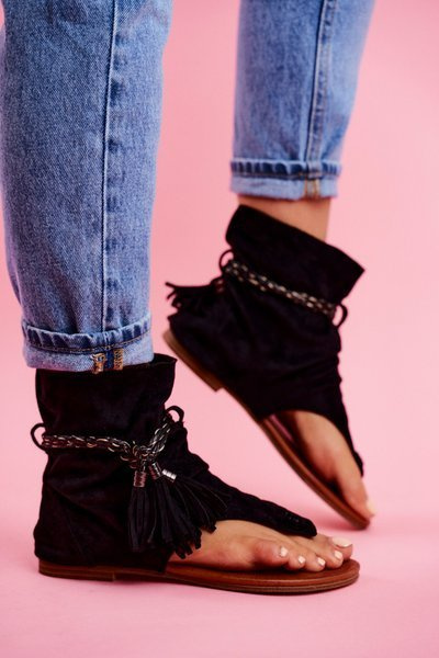 Dámské Sandály Černé SL1011 Madrit