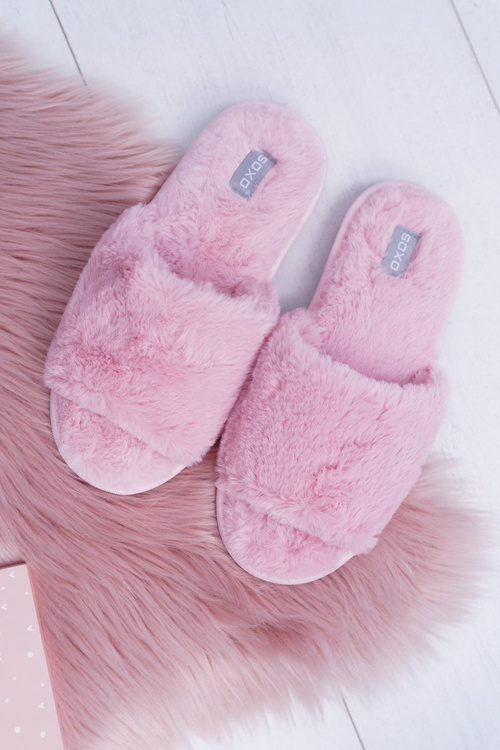 Soxo papuče ružové s tvrdou podrážkou