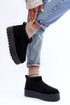 Suede Snow topánky na platforme Black Corcoran