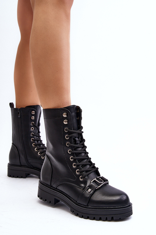 Dámske topánky Black Belluxe s dekoráciou