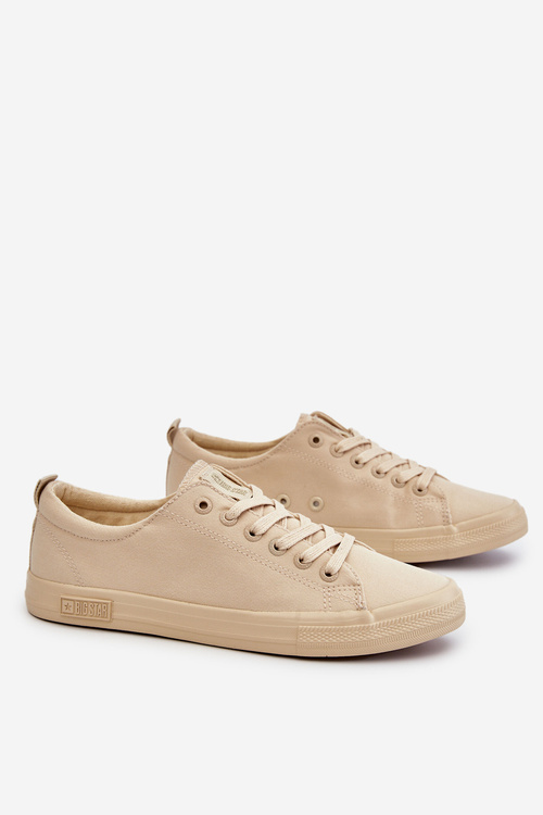 Dámské hladké nízké tenisky Big Star LL274061 béžová