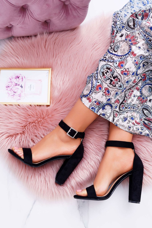 Dámské Sandály Na Podpatku černé Serenity