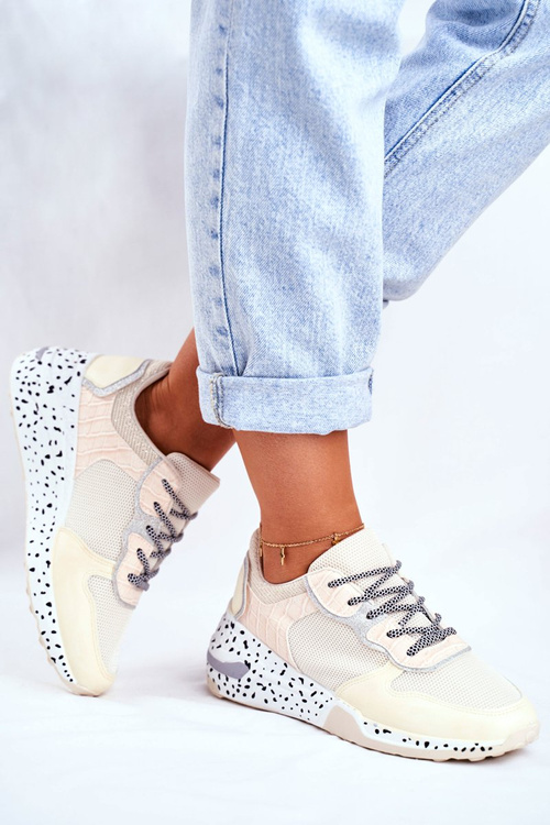 Dámská Sportovní Obuv Skrytý klínek Béžová Pinky