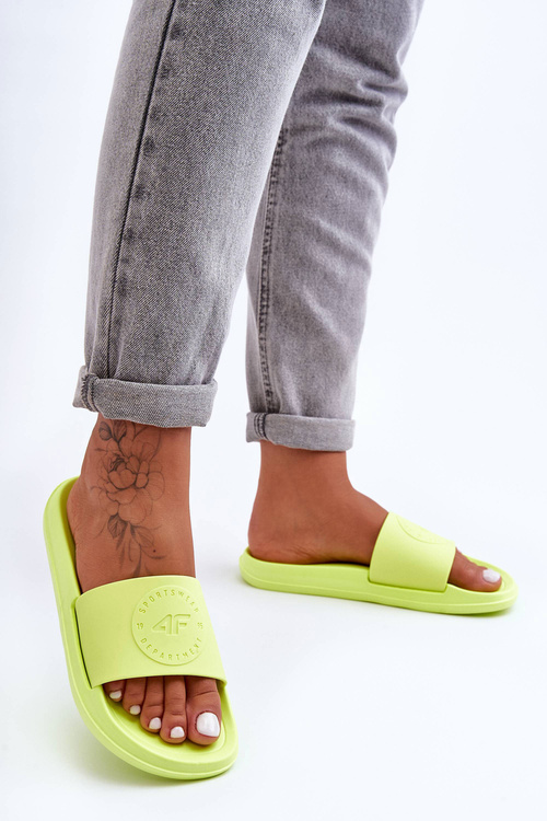 Dámske športové papuče 4F 4FSS23FFLIF069-72S Vápno