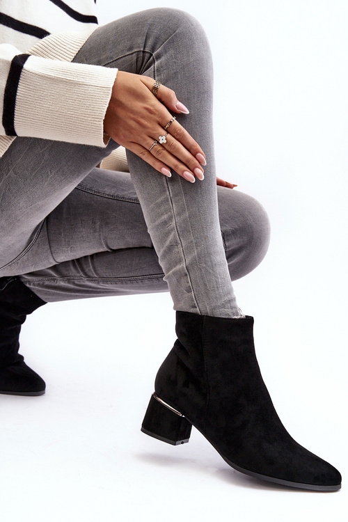 Dámsky semišový čierny nábytok topánok